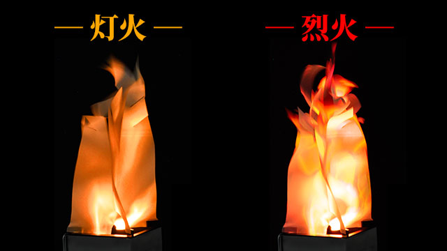 炎の強さも3段階で変えられる