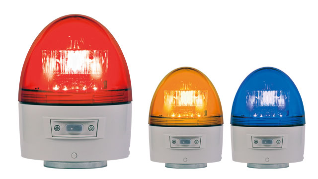 電池式LED警告灯ニコカプセル 高輝度：パワーLED仕様のブザー発音など 