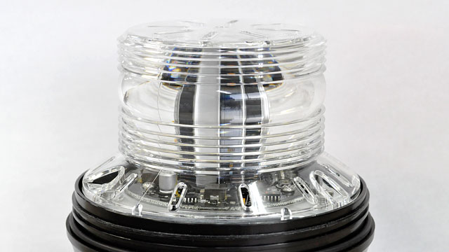 LED回転灯ニコトーチ・120 高輝度：インナーフレネルレンズ構造で超高 