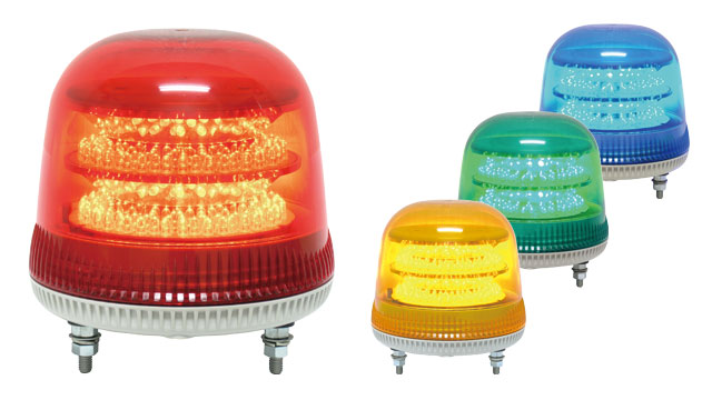 LED回転灯ニコモア：2段鏡面上に160個のLEDを配してより滑らかな回転を