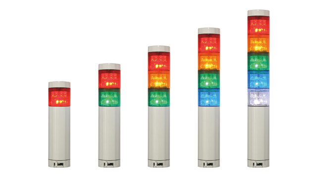 LED積層灯ニコタワー・プリズム：プリズム使用で高輝度発光とスムーズ 