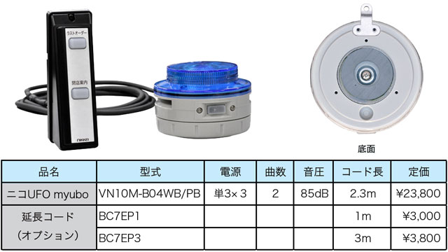 ラストオーダー＆閉店時間を音声で案内する音声再生器